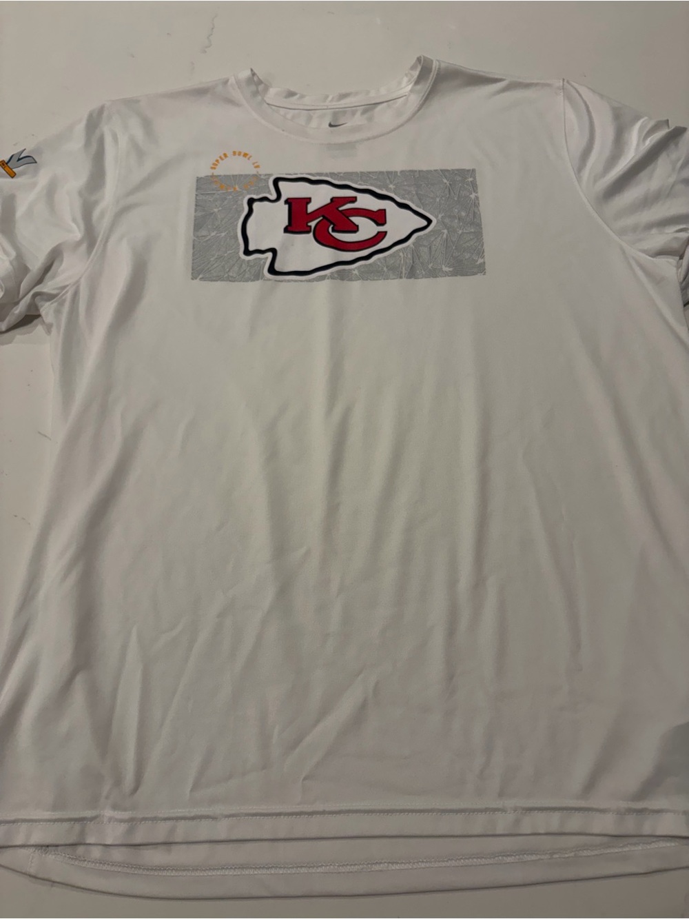 Nike Kansas City Chiefs Dri-Fit White Short-Sleeve Tee - Super Bowl LIV